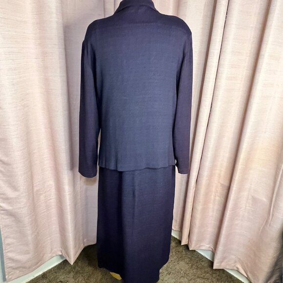 Vintage Piccalino Petite Patchwork Blazer & Skirt Set - Long Sleeve Jacket With - Picture 14 of 16